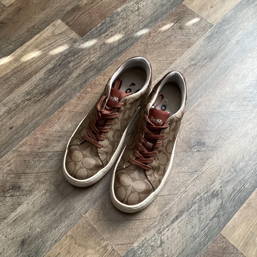 Coach Brown Patterned Casual Sneakers - Picture 2 of 5